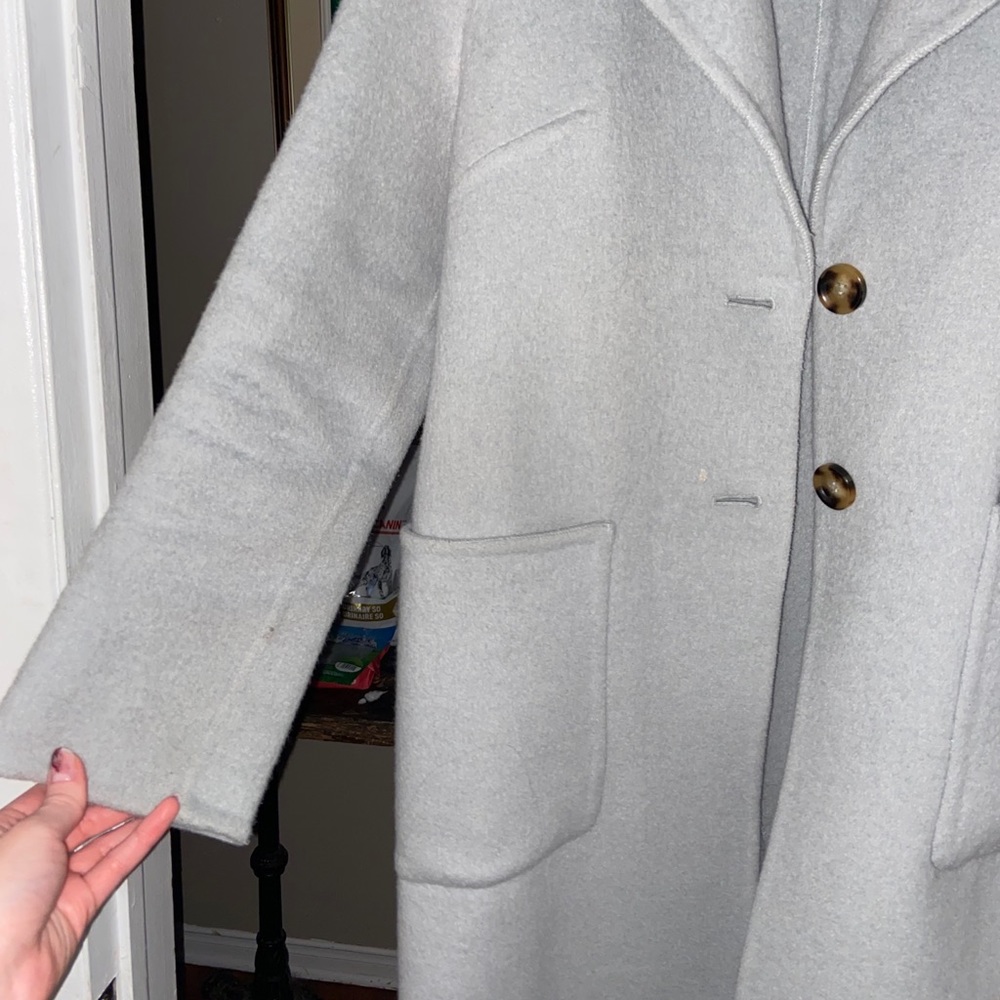 H&M wool baby blue coat - Picture 3 of 5